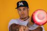 Outfielder Giancarlo Stanton of the Miami Marlins poses for photos during media day in Jupiter, Florida. (Photo by Marc Serota/Getty Images) 