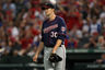 ARLINGTON, TX:  Scott Baker #30 of the Minnesota Twins reacts after giving up a RBI single against Chris Davis #19 of the Texas Rangers at Rangers Ballpark in Arlington in Arlington, Texas.  (Photo by Ronald Martinez/Getty Images)