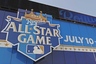 Kansas City, MO, USA; Detail view of stadium signage as the Kansas City Royals prepare to host the 2012 All-Star game at Kauffman Stadium.  Credit: Peter G. Aiken-US PRESSWIRE